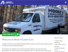 Tablet Screenshot of moorescarpetcare.com